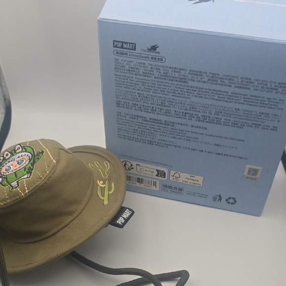 Fall In Wild Labubu Cactus Embroidered Olive Green Hat Crossbody (NIB)✨️ - Picture 9 of 10